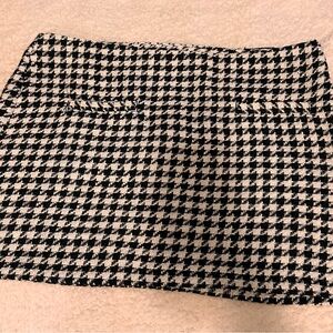 a new day Black and White Houndstooth Mini Skirt